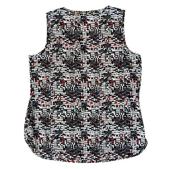 Chico's Travelers Geometric Top sz 0 Small Sleeveless EUC Red Black Chicos - Picture 3 of 7